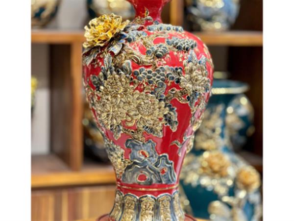 Bình sứ Mai Bình Phúc vạn niên