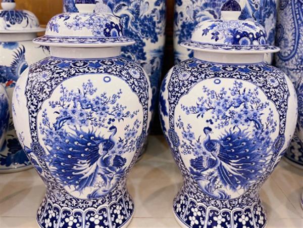 Choé sứ cao cấp Bát Tràng vẽ kỹ cao 72 cm