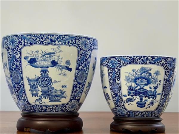 Thống sứ vẽ kỹ tứ cảnh 40 cm