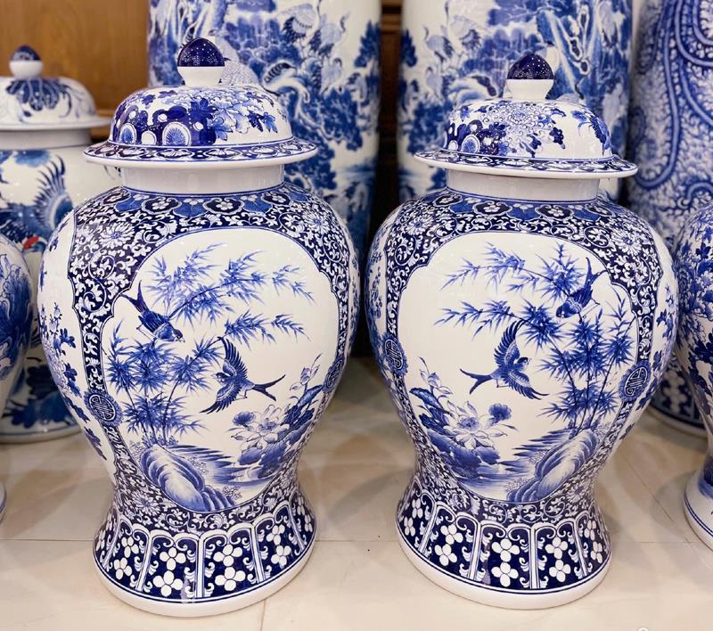 Choé sứ cao cấp Bát Tràng vẽ kỹ cao 72 cm