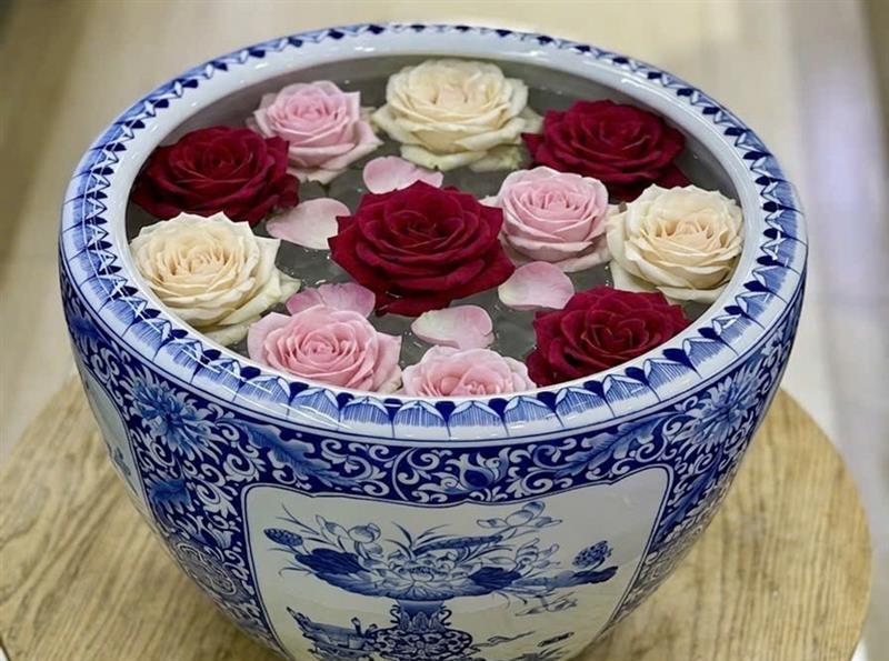 Thống sứ vẽ kỹ tứ cảnh 40 cm